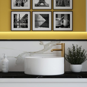 Раковина Aqueduto Espiral ESP0110 40 см, белая глянцевая