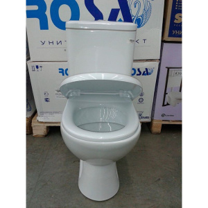 Купить Унитаз-компакт Rosa Лира белый в Москве с доставкой Унитаз-компакт Rosa Лира белый