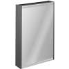 Зеркало-шкаф STWORKI Кронборг L 55 навесное, в стиле лофт, антрацит, левое, прямоугольное