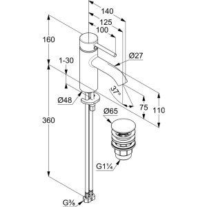 Купить Смеситель для раковины Kludi Bozz 382665376 белый матовый в Москве с доставкой Смеситель для раковины Kludi Bozz 382665376 белый матовый