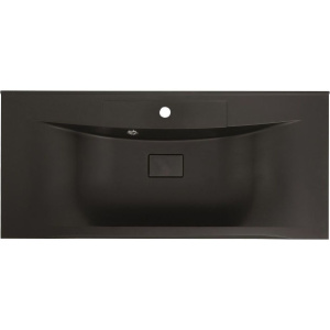 Тумба с раковиной Art&Max Bianchi 90 подвесная, оливковая, черная раковина