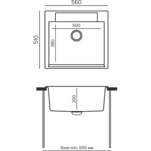 Купить Мойка кухонная Polygran Argo 560, опал в Москве с доставкой Мойка кухонная Polygran Argo 560, опал