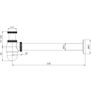 Купить Сифон для биде Акватек AQ6018CR бутылочный, хром в Москве с доставкой Сифон для биде Акватек AQ6018CR бутылочный, хром