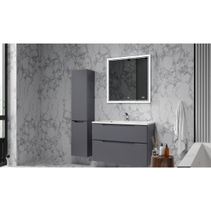 Купить Мебель для ванной Raval Wector 90, подвесная, антрацит в Москве с доставкой Мебель для ванной Raval Wector 90, подвесная, антрацит