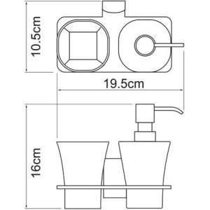 Дозатор Wasserkraft Leine K-5089 со стаканом