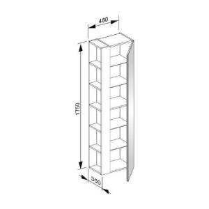 Купить Шкаф-пенал Keuco Plan 32931 белый R в Москве с доставкой Шкаф-пенал Keuco Plan 32931 белый R