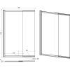 Шторка на ванну STWORKI Нюборг, раздвижная 100х145, профиль хром глянцевый