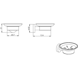 Мыльница Акватек Вега AQ4003MB матовый черный