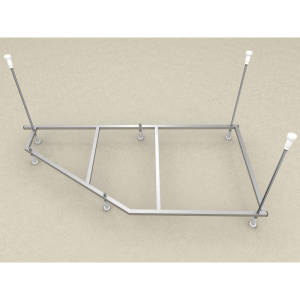 Акриловая ванна Акватек Фиджи R 170x110 см, угловая, с каркасом, асимметричная, стандартный каркас