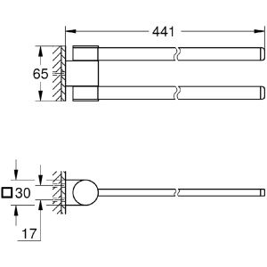 Полотенцедержатель Grohe Selection 41219KF0 черный