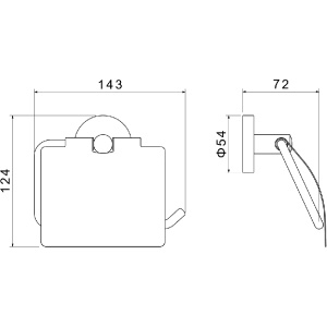 Держатель для туалетной бумаги Aquatek Оберон AQ4209BG шлифованное золото