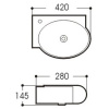 Раковина подвесная Aquatek 45 AQ5303-00 белая