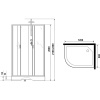Душевая кабина Niagara Classic NG-3312-14RBKT 120х80 см, без крыши, с тропическим душем