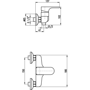 Купить Смеситель для душа Rav Slezak Yukon YU180.5 в Москве с доставкой Смеситель для душа Rav Slezak Yukon YU180.5