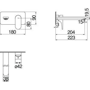 Смеситель для раковины Nobili Yoyo YO126198/1CR (внешняя часть), хром