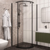 Душевой уголок Ceruttispa Korra Z90B 90х90, черный
