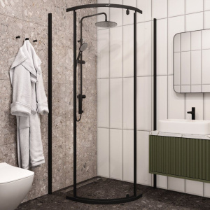 Душевой уголок Ceruttispa Korra Z90B 90х90, черный