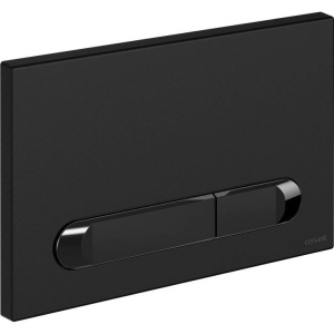 Кнопка смыва Cersanit Estetica 64112 черная матовая, рамка хром
