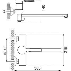 Универсальный смеситель BELZ B22612 хром