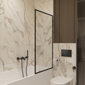 Термостатический смеситель Hansgrohe Ecostat Comfort 13114670 для ванны с душем, матовый черный