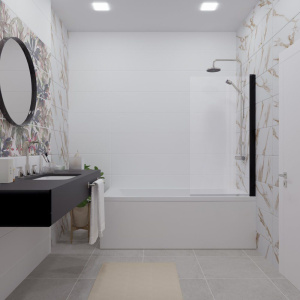 Купить Шторка на ванну Triton Соло Щ0000051154 профиль черный матовый в Москве с доставкой Шторка на ванну Triton Соло Щ0000051154 профиль черный матовый