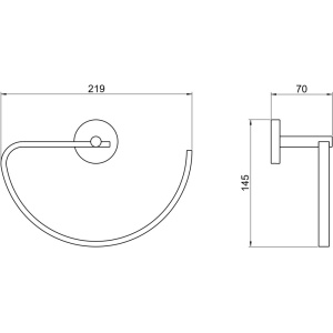 Купить Полотенцедержатель Aquatek Бетта AQ4621BGM оружейная сталь в Москве с доставкой Полотенцедержатель Aquatek Бетта AQ4621BGM оружейная сталь