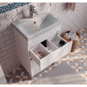 Тумба с раковиной IDDIS Zodiac 50 напольная, с ящиками