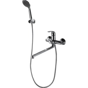 Купить Универсальный смеситель Bravat Fit F6135188CP-LB-RUS хром в Москве с доставкой Универсальный смеситель Bravat Fit F6135188CP-LB-RUS хром