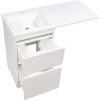 Тумба с раковиной Style Line Даллас 120, Люкс Plus напольная, белая L
