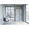 Душевой уголок Vincea Slim Soft VSR-1SS1010CLB 100x100, профиль черный, стекло прозрачное