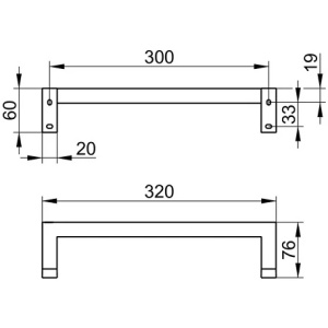 Поручень для ванной Keuco Edition 90 19107010000 хром