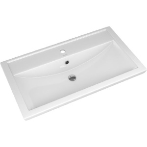 Купить Тумба с раковиной Домино Uno 80 дуб серый в Москве с доставкой Тумба с раковиной Домино Uno 80 дуб серый