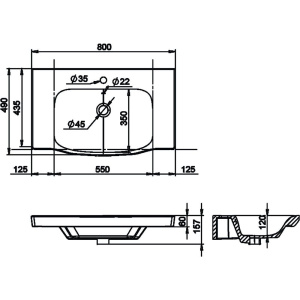 Купить Мебельная раковина AM.PM Like 80 в Москве с доставкой Мебельная раковина AM.PM Like 80