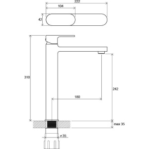 Смеситель для раковины Ravak Chrome CR 015.00