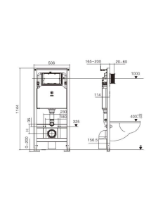 Инсталляция для подвесного унитаза без кнопки WeltWasser AMBERG 506 ST (10000005989)