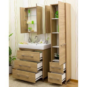 Купить Шкаф-пенал Sanflor Ларго R, вяз швейцарский в Москве с доставкой Шкаф-пенал Sanflor Ларго R, вяз швейцарский