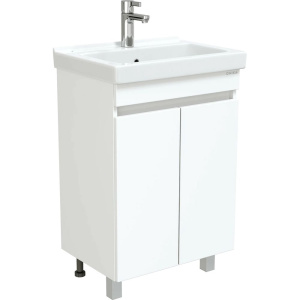 Тумба с раковиной Onika Милтон Квадро 55 напольная, белая
