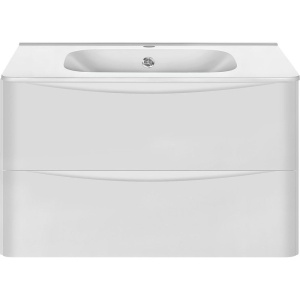 Тумба с раковиной Vincea Paola 80 белая глянцевая