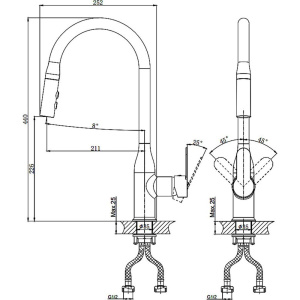 Смеситель для кухни Rush Tenerife TE2835-24
