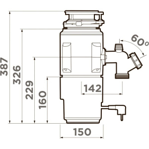 Измельчитель отходов Omoikiri Nagare slim 1250