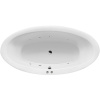 Акриловая ванна Excellent Lumina WAEX.LUM19.SOFT 190x95 см, с гидромассажем, отдельностоящая, овальная, с каркасом, со сливом-переливом