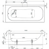 Стальная ванна Bette Form 170x75 см, с ножками, с самоочищающимся покрытием, с антискользящим покрытием, с шумоизоляцией