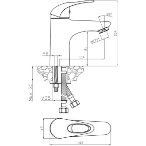 Смеситель для раковины Olive'S Vega 12100VE
