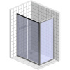 Душевой уголок Kubele DE019 R-MAT-MT 90х75 см, профиль матовый хром