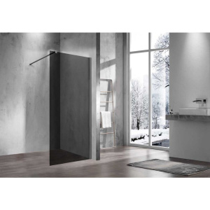 Душевая перегородка Vincea Walk-in VSW-1H120CGGM 120 см, профиль вороненая сталь, стекло тонированное