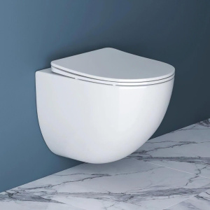 Унитаз подвесной BelBagno Amanda BB051CHR безободковый, крышка BB051SC с микролифтом