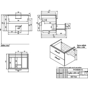 Купить Тумба с раковиной Cersanit Lara 60 белая в Москве с доставкой Тумба с раковиной Cersanit Lara 60 белая
