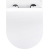 Унитаз подвесной BOND Oval F12-10 безободковый, с микролифтом, система смыва Tornado, белый