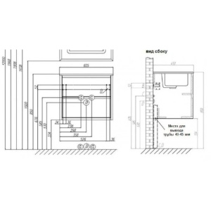Купить Тумба с раковиной Aquaton Римини 60 1A2266K1RN010 белый глянец в Москве с доставкой Тумба с раковиной Aquaton Римини 60 1A2266K1RN010 белый глянец