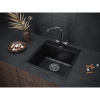 Мойка кухонная Paulmark Kante 50 PM105152-BLM черный металлик